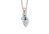 Marquise Diamond Pendant in Rose Gold